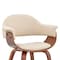 Armen Living Adalyn Cream Faux Leather and Walnut Wood Dining Room Accent Chair LCADCHWACR - alternate 10